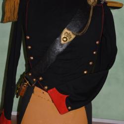 HABIT OFFICIER D'ARTILLERIE Mle 1845-CRIMEE-ITALIE-MEXIQUE-GUERRE 1870/1871-SECOND EMPIRE-NAPOLEON 3