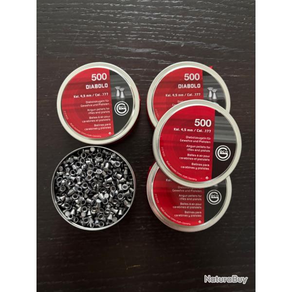 2000 plombs Geco 4,5mm 0,45g