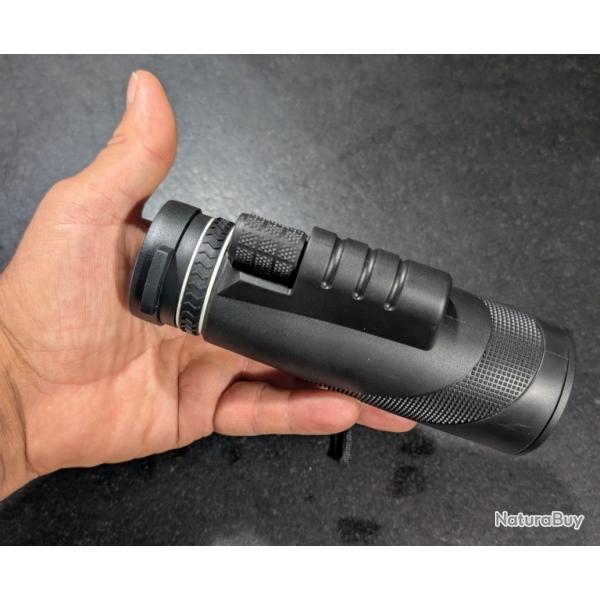 TELESCOPE MONOCULAIRE PRISME BAK4 80X100 RESISTANCE A L'EAU IPX4 OBJECTIF 50mm NOIR