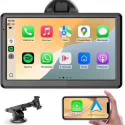 CarPlay Voiture, Portable CarPlay & Android Auto sans Fil, Stéréo de Voiture 7 Pouces Écran Tactile