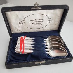 6 petites  cuillères en métal argenté allemande ww2