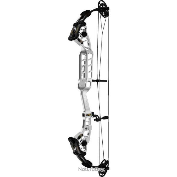 SANLIDA - Arc  Poulies HERO 10 II 37" 30-40 # DROITIER (RH) 24"-26.5" ANODIZED SILVER