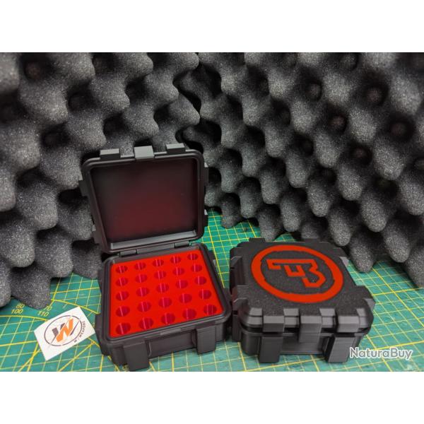 Boite de rangement logo CZ munition 9mm capacit 20, 25, 50 et 100cartouches CUSTOMISABLE