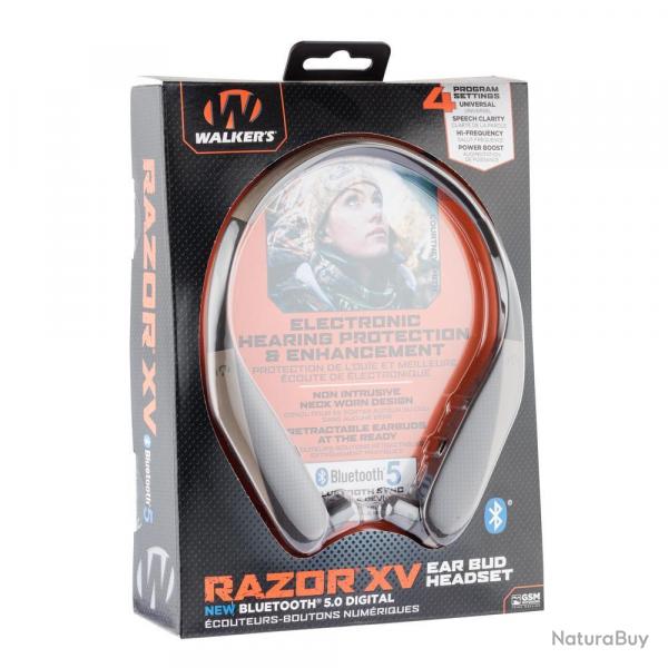 Oreillettes lectroniques Walkers Razor XV - Rduction de Bruit Active - Son Cristallin - Protection