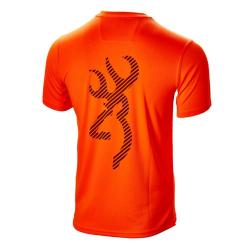 T shirt Technique Browning Teamspirit Orange Blaze Respirant Confort Optimal Pour Chasse et Outdoor