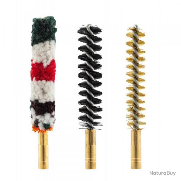 Set de Trois Brosses pour Armes  Canon Ray - Calibre 5,6 mm / 22 - Nettoyage Efficace - Entretien 