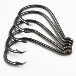 100 Pcs Hamecons 1/0 Pour Pêcher le Brochet Le Sandre Aux Vifs Fort De Fer