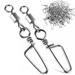 Lot de 25 émerillons Agrafe Capacité 7kg Taille 2.6 cm Pour le Brochet et Sandre Aux Vifs