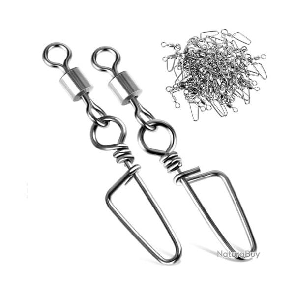Lot de 25 merillons Agrafe Capacit 7kg Taille 2.6 cm Pour le Brochet et Sandre Aux Vifs