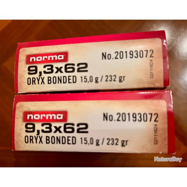 !!! TOP !!! LOT 9.3x62 Norma Oryx