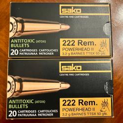 !!! Top offre !!! 222 Sako Barnes 50gr