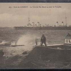 CPA - Marine - Rade de LORIENT - La Cale de Pen Mare un jour de Tempête N°3814