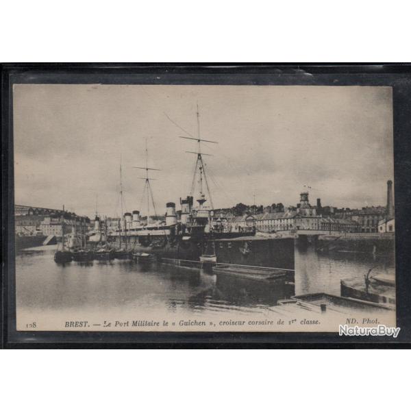 CPA - Marine Militaire - BREST- Le Port Militaire le guichen ,croiseur corsaire de 1er classe N3818