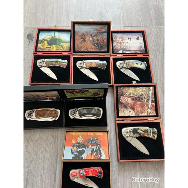 Couteau de collection avec coffret bois  1