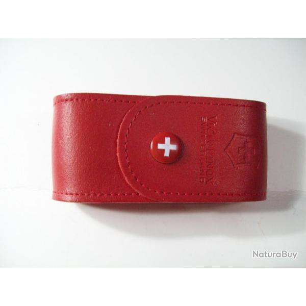 tui couteau cuir rouge victorinox 4.0521.1 pour couteau 10  23 pices