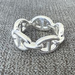 Bague HERMES neuve en argent - chaine d'ancre - taille 52 - Hermès