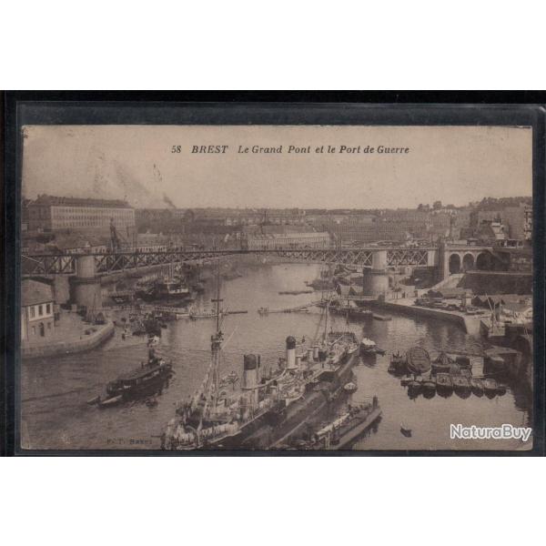 CPA - Marine Militaire - BREST - Le Grand Pont et le Port de Guerre N3821