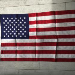Drapeau Américain USA 50 étoiles brodées bandes cousues post WW2
