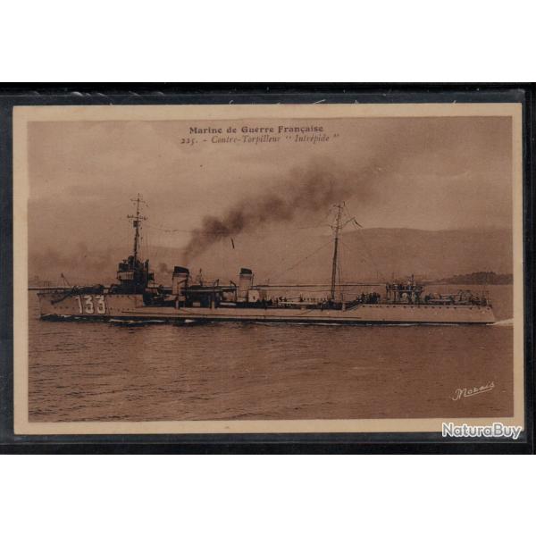 CPA - MARINE DE GUERRE FRANAISE -Contre - Torpilleur " Intrpide " N3825