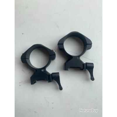 2 Anneaux De Montage Picatinny Réglables - Hauteur 25.4/30mm - Pour Viseur Sur Rail