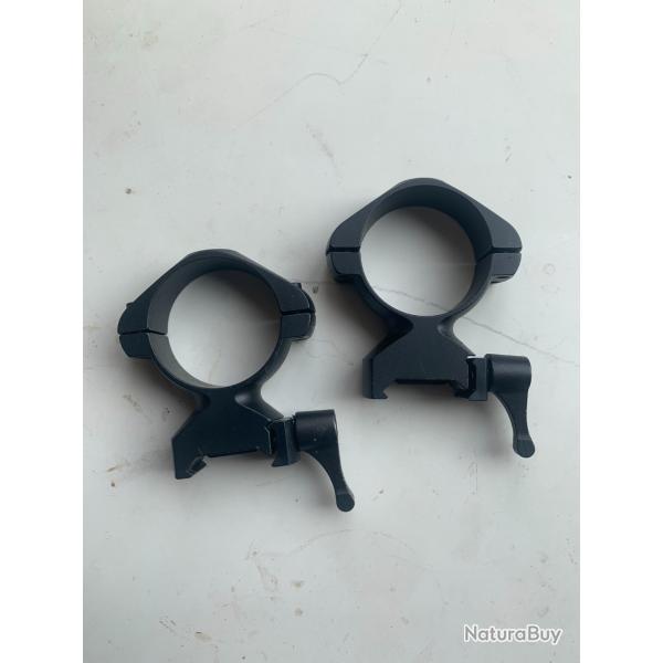 Paire d'anneaux de montage 34mm pour rail Picatinny