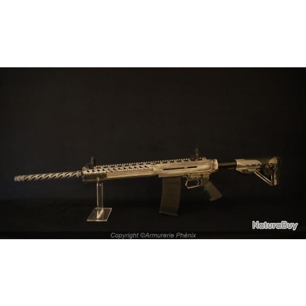 Neuf // Fusil Rp manuelle MHTS Distr White  chargeur ; 12/76 billes acier (1 sans reserve)