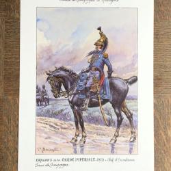 PLANCHE EMPIRE BENIGNI - DRAGONS DE LA GARDE IMPÉRIALE 1813 (A encadrer)