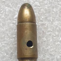 Cartouche 9mm française neutralisée de la Société Française des munitions et datée 55 (DU 01.or)
