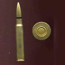 7.7 x 57 Japon Type 89-92 - étui laiton à semi-bourrelet - balle laiton joint noir