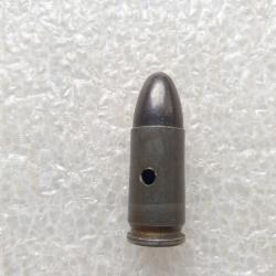 Cartouche 9mm allemande neutralisée en acier laqué, ogive noire (65.SO)