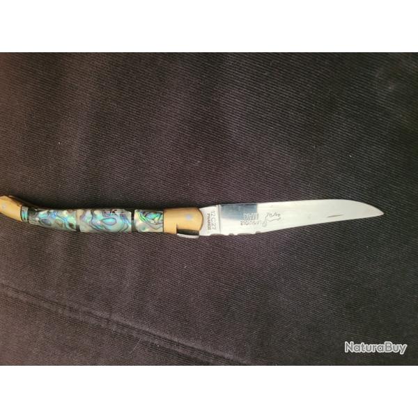 magnifique couteau rgionale laguiole maki manche en nacre