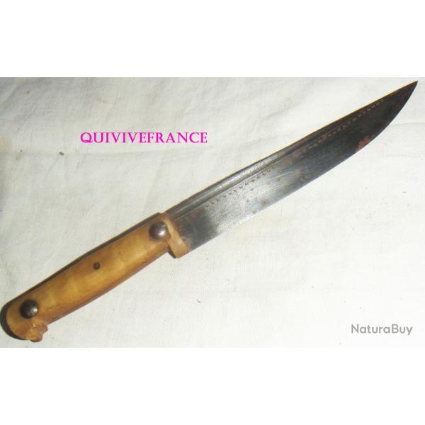AB3098 - COUTEAU de berger CRETOIS - manche en corne - Dbut XXe