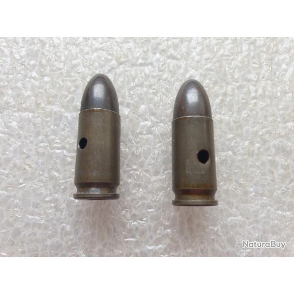 Cartouche 9mm allemande neutralise fabricant emp et date 1942 (10.D)