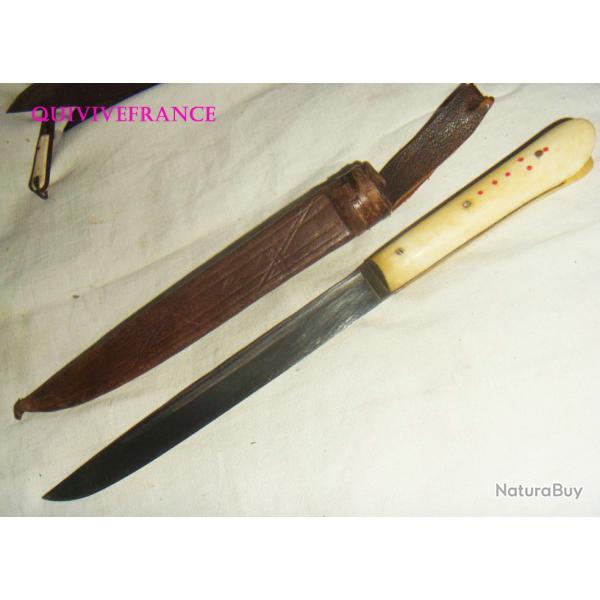 AB3095 - COUTEAU de berger CRETOIS - manche en os - Dbut XXe