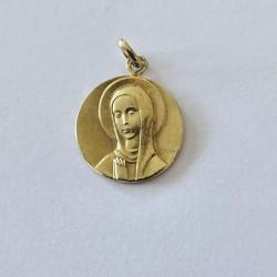 Ancienne médaille or massif 18 carats - Marie - catholique - Chrétien