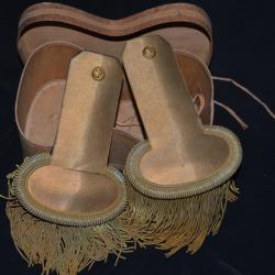 EPAULETTES CAPITAINE INFANTERIE COLONIALE-TUNIQUE -SECOND EMPIRE-GUERRE 1870/1871