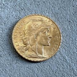 Pièce 20 francs or - 1908 (Louis d'or) - France - Marianne - coq