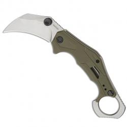 Couteau Kershaw Outlier Karambit O/A Lame 8Cr13MoV SW Manche GFN Vert Olive Linerlock KS2064ODSW