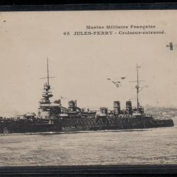 CPA - MARINE MILITAIRE FRANÇAISE  -" JULES  - FERRY " - Croiseur - cuirasse N°3834