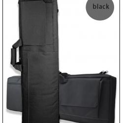 Housse Tactique Fusil Airsoft Étui Résistant Rangement Pistolet  Accessoires Imperméable 100 CM Noir