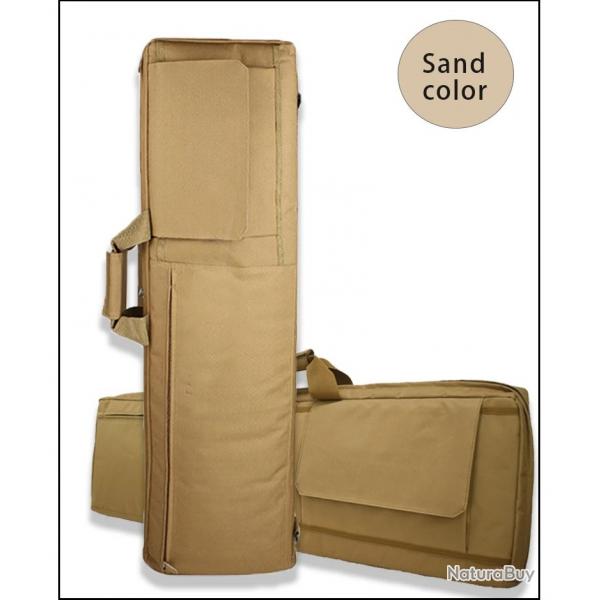 Housse Tactique Fusil Airsoft tui Rsistant Rangement Pistolet  Accessoires Impermable 100 CM Kaki