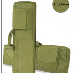 Housse Tactique Fusil Airsoft Étui Résistant Rangement Pistolet  Accessoires Imperméable 85 CM Vert