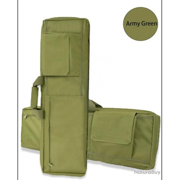Housse Tactique Fusil Airsoft tui Rsistant Rangement Pistolet  Accessoires Impermable 85 CM Vert
