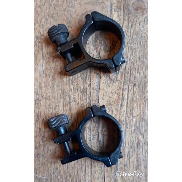 Montage bas pour  lunette diamtre standard1 pouce (25,4mm) pour rail 11mm