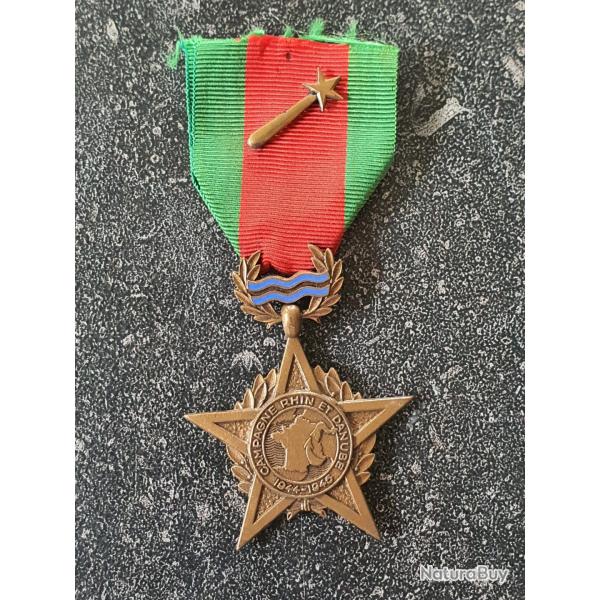 Mdaille Rhin et Danube 1re Arme Franaise  Libration.WW2