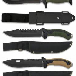 Lot de 3 poignards Couteaux de survis chasse avec fourreau