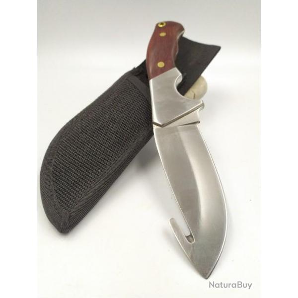 Magnifique Couteau de survie Chasse  dpecer  avec son Etui en CORDURA