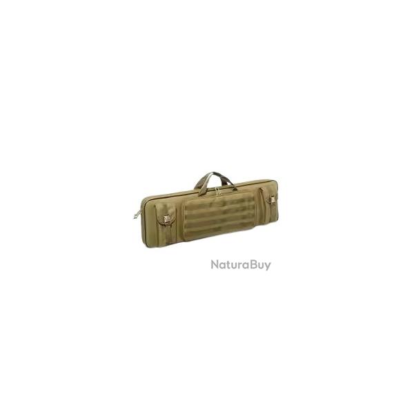 Double tui Tactique de Fusil Pistolet Sac  Dos Rembourr  Airsoft Tir Chasse Transport 90 cm Kaki