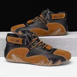 Chaussures Homme Été Rétro - Mocassins Cuir Respirant, Étanches, Confortables, Ville, Rando Noir