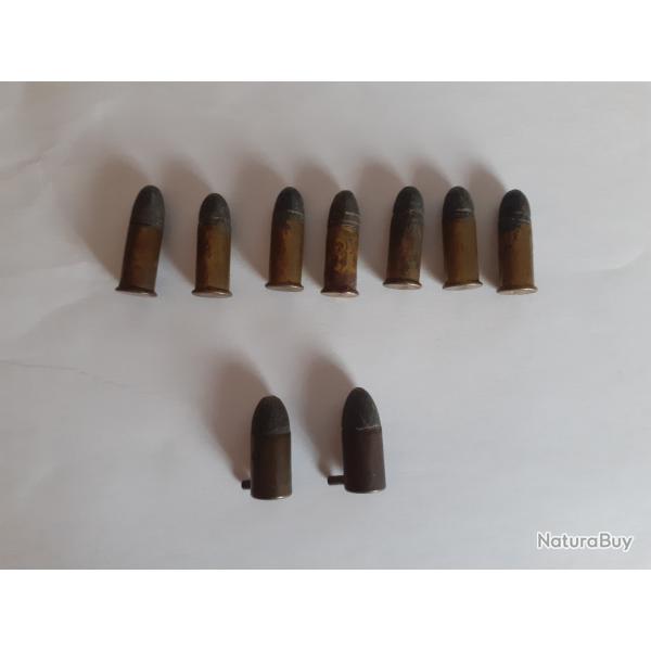 lot d'anciennes cartouches 320  9mm broches